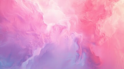 Fototapeta premium Dreamlike pink and purple abstract swirls, resembling clouds or celestial formations.