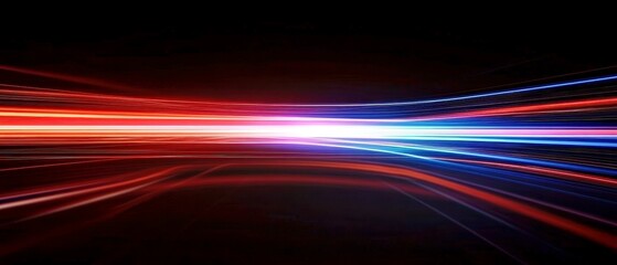Abstract light streaks in vibrant blue and red, visually striking digital background, perfect for tech themes or modern designs.