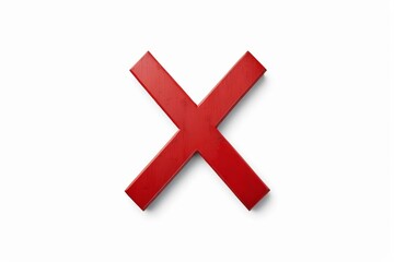 arafed red x on a white background with a red cross