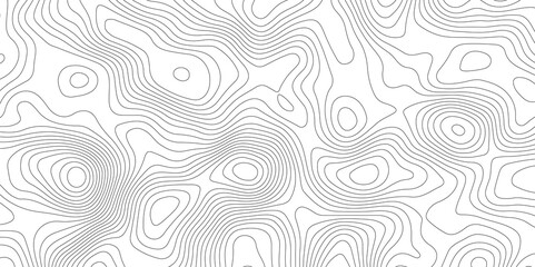 Abstract topography contour map line and modern wavy map line design, geography map contour  wave line white background. Vector illustration. 