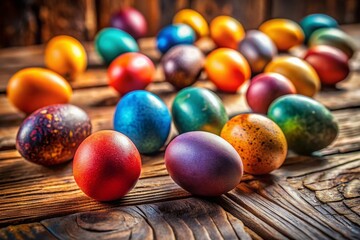 Colorful Easter Eggs Collection -  A Candid Shot of a Vibrant Egg Display