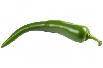 there is a green pepper on a white background