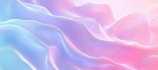 Obraz premium Abstract background with white lines and light blue color, banner design for business presentation or technology concept. Vector illustration of wavy lines on a pastel gradient. Space for text, stock 