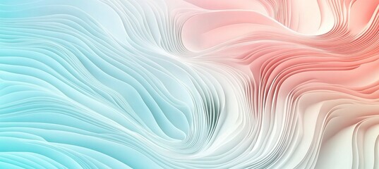 Obraz premium Abstract background with white lines and light blue color, banner design for business presentation or technology concept. Vector illustration of wavy lines on a pastel gradient. Space for text, stock 