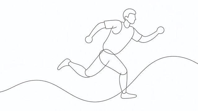 recommend clip art: Continuous Line Drawing Fitness Silhouette: Workout, Exercise, Sport, Athletic, Training