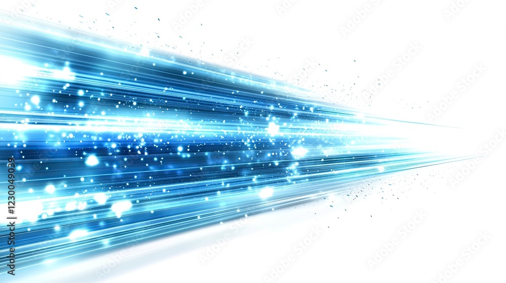 Poster abstract blue and white background with a speed effect, vector illustration design for a web banner 