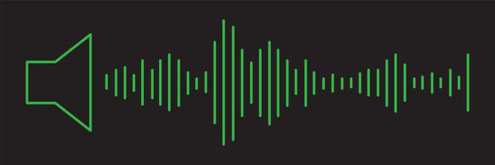 sound waveform pattern for radio podcasts, music player, video editor, voice message in social media chats, voice assistant, recorder. vector illustration