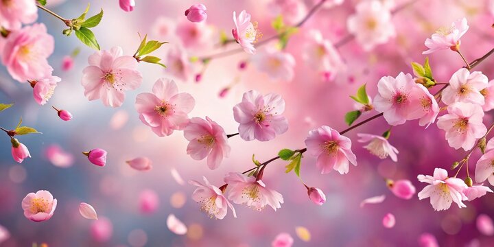 Countless Pink Cherry Blossom Petals Falling Loop - Perfect for Spring Backgrounds