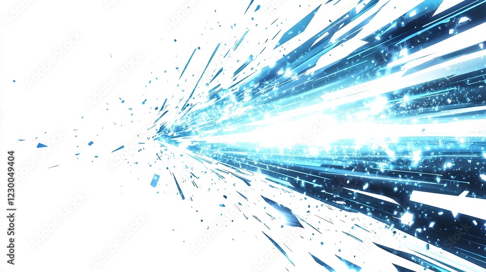 Poster abstract blue and white background with a speed effect, vector illustration design for a web banner 