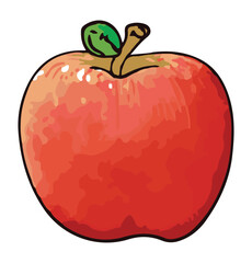 Fresh apple fruit healthy food vector illustration