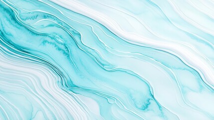 Dreamy Aqua Flow, fluid abstract watercolor in soft blue tones, evokes serenity and harmony, ideal for summer-themed decor and stationery, enhancing tranquil spaces.