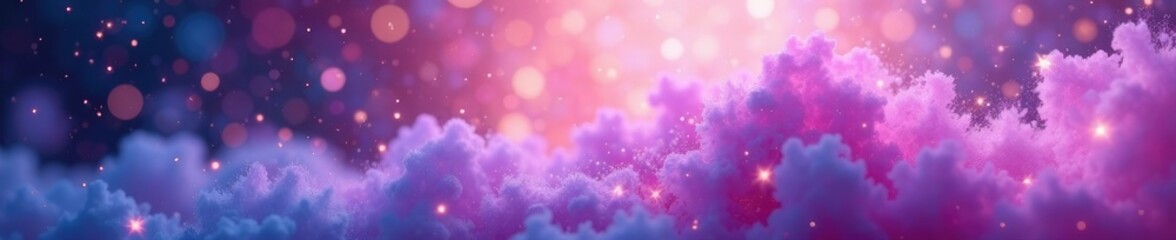 Iridescent mist veils shimmering aurora background with scattered silver dust, shimmering, sparkle, iridescent