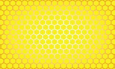 Gradient yellow hexagonal background vector design in eps 10