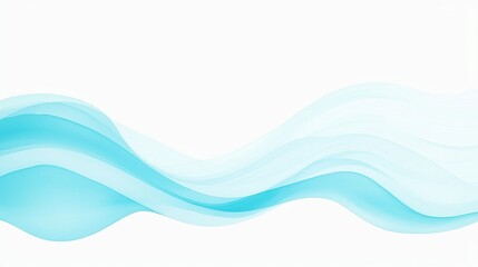 Ethereal Sea Breeze Design, a hand-painted watercolor artwork featuring soft flowing wave elements, beautifully blending air and water for summer-themed decor and stationery.