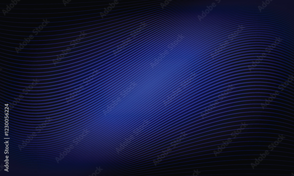 Poster line geometric abstract curves twisted into waves