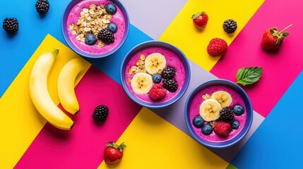 Brazilian Acai Smoothie with Fresh Berries