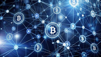 Cryptocurrency Web Icons: Blockchain, Bitcoin, NFT, Digital Assets, Finance