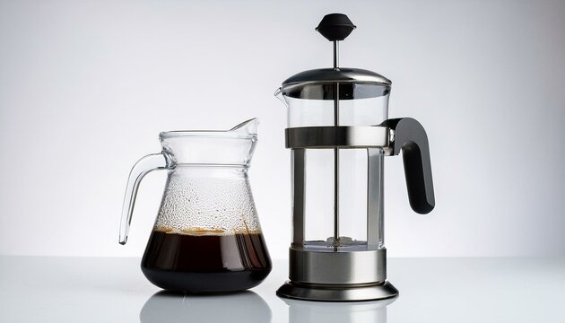 brewing elixir coffee maker and glass carafe dance on a white or clear surface white background