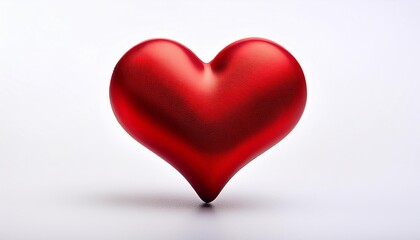 Fototapeta premium red heart on white background