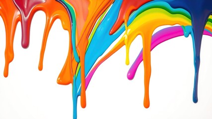 Naklejka premium Abstract Paint Drips for Classroom Inspiration