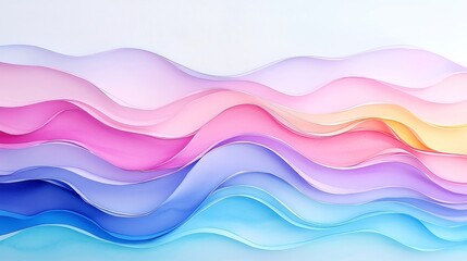 Vibrant Ocean Dance, lively wave patterns in bold watercolor strokes, ideal for summer-themed decor and stationery, evoking the energy and beauty of the sea.