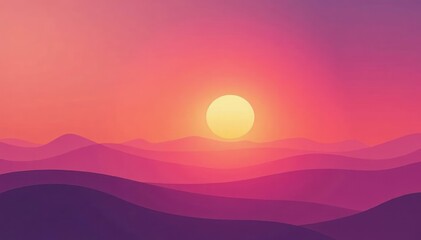 Fototapeta premium Colorful sunset gradient background with warm orange hues and soft pink undertones, pink, purple