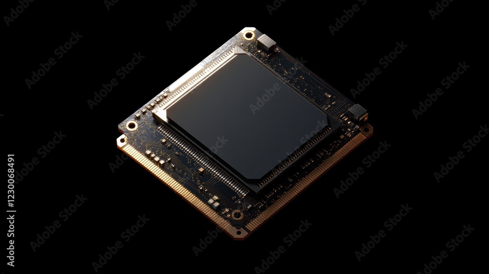 Poster realistic cpu textures showcase in a black background digital imaging studio