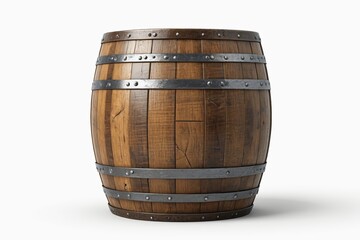 Obraz premium there is a wooden barrel with metal straps on it