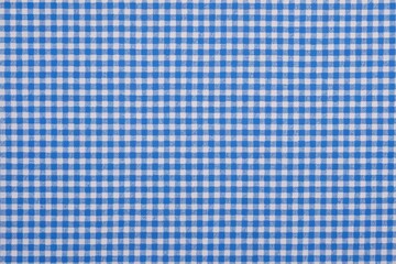 a close up of a blue and white checkered fabric