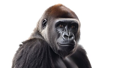 Gorilla isolated over white background