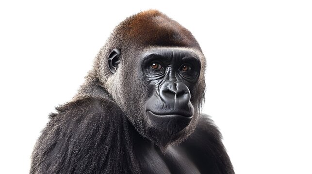 Gorilla isolated over white background