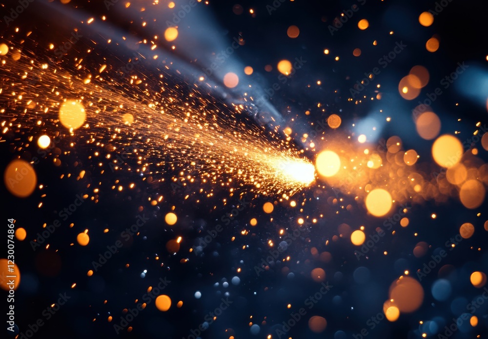 Aufkleber vibrant and stunning sparkler lights with bokeh effect speckled across a dark background creating an