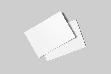 A5 Landscape Flyer Blank Mockup