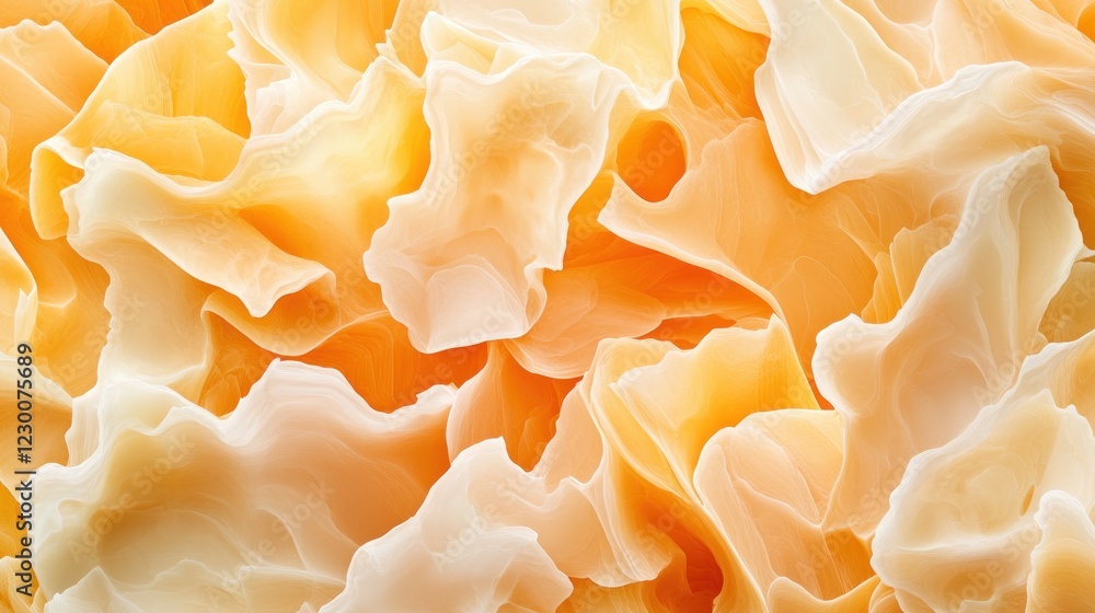 Aufkleber abstract art, with a focus on texture and forms the intricate patterns in orange and off-white color