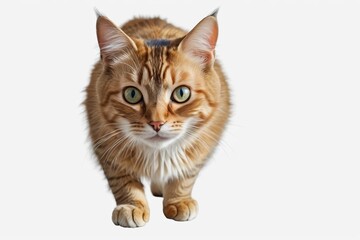 Obraz premium there is a cat that is walking on a white surface