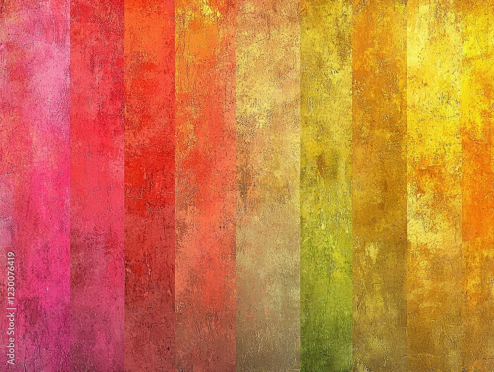Poster vibrant gradient textured background with striped color palette from pink to yellow in a warm and in