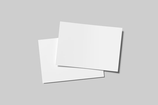 A5 Landscape Flyer Blank Mockup