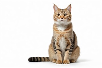 Obraz premium there is a cat sitting on the floor looking up