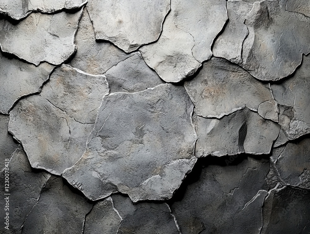 Poster textured gray stone wall with irregular shapes and natural patterns ideal for background or design u