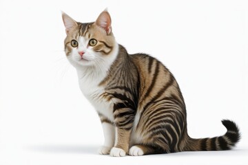 there is a cat sitting on the floor looking at the camera