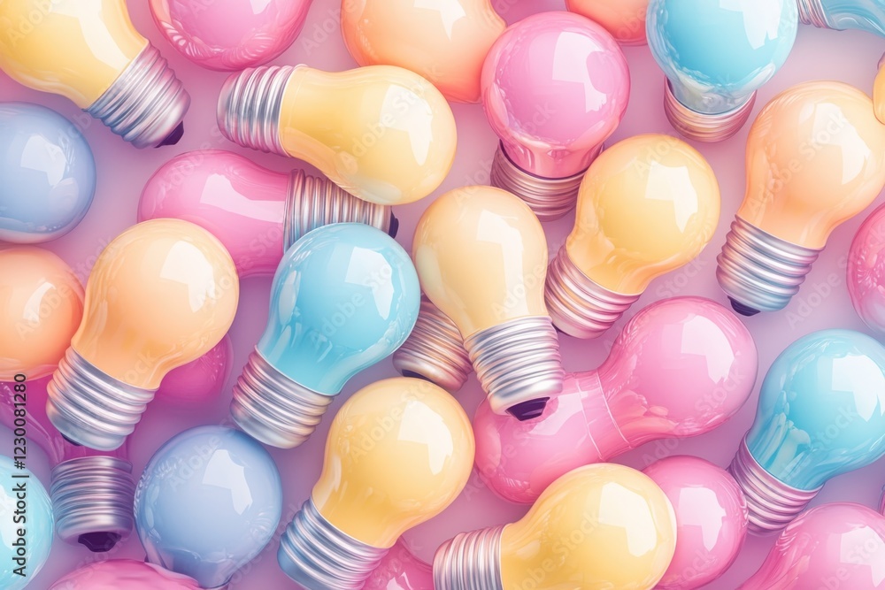 Aufkleber spark leadership growth strategic innovation with bright ideas a colorful array of light bulbs symbo