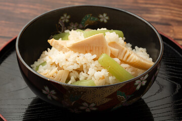 筍と蕗の炊き込みご飯