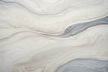 Obraz premium Abstract fluid acrylic painting with a wood texture effect, featuring white, beige, and gray tones