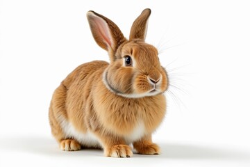 Obraz premium there is a brown rabbit that is sitting on a white surface