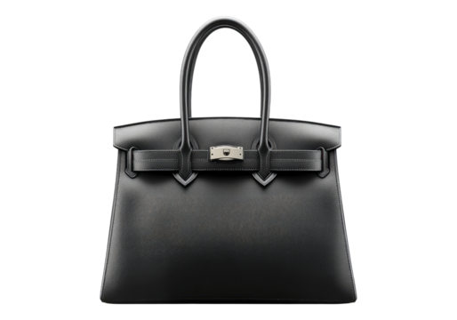 Photo of black handbag.