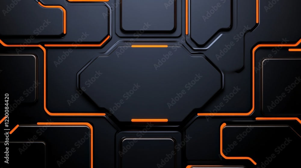 Poster abstract dark tech background: a sleek, abstract background features a geometric pattern of dark gra