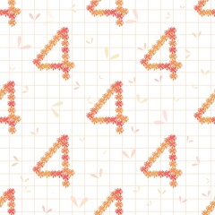 Flowers woven into numbers—elegant, gentle, and full of life.