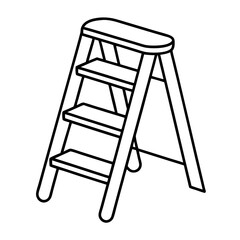 ladder isolated on white