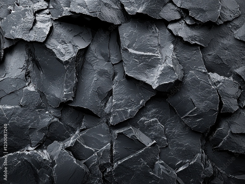 Poster dark slate textured surface with natural cracks and layers for background or artistic uses