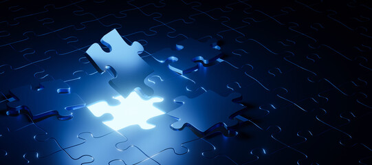 Glowing puzzle piece illuminates the solution.